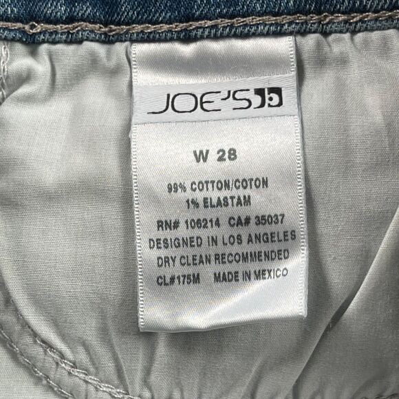 Joe's Jeans Shorts 28 Blue Denim Lace Overlay Cut Off Mid Rise Boho 2" Inseam - Picture 14 of 16